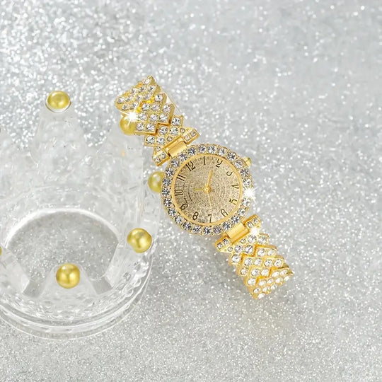 Zestaw zegarka i bransoletki Luxe Radiance Gold | Złoto