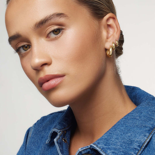 Kolczyki Rue Statement Hoops | Złote