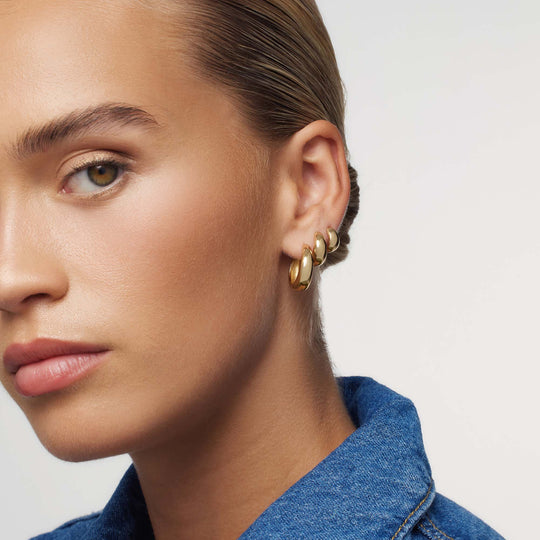 Kolczyki Rue Statement Hoops | Złote
