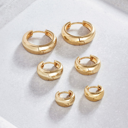 Kolczyki Rue Statement Hoops | Złote