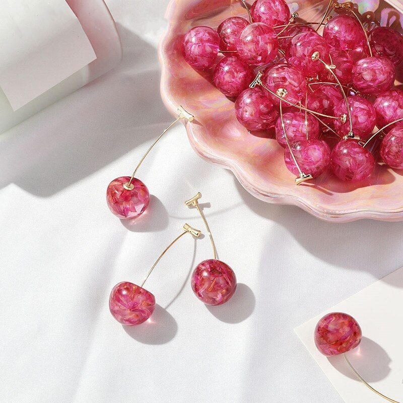 Luksusowe kolczyki Pink Cherry