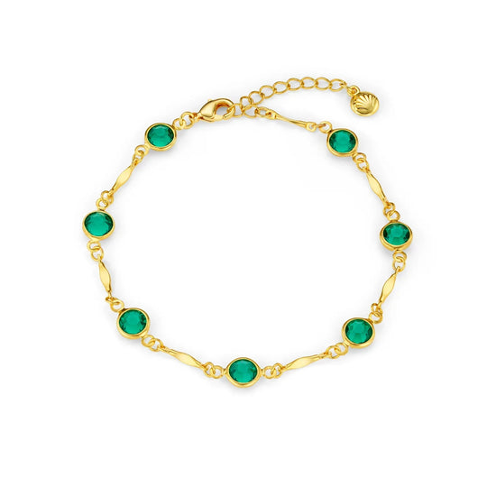 Bransoleta łańcuchowa Emerald Link | Złoto
