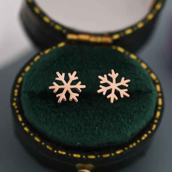 Kolczyki śnieżynki w srebrze sterlingowym