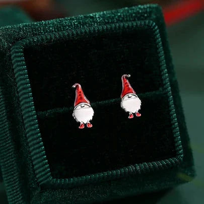 Urocze kolczyki sztyfty z gnomem ze srebra sterlingowego
