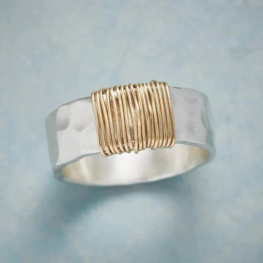 Vintage Goldene Fäden Silbers (Ohr)