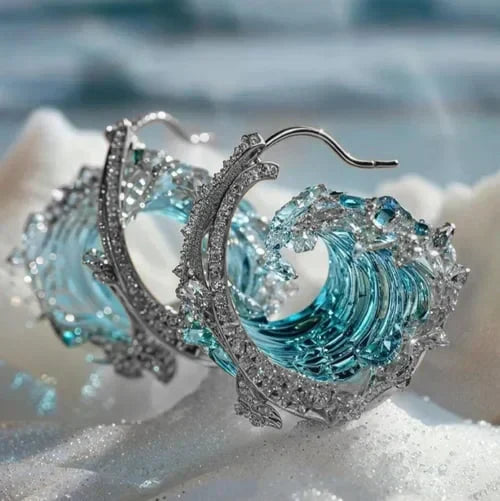 Serenity Elegante – Kolczyki z oceanu dla relaksującego stylu