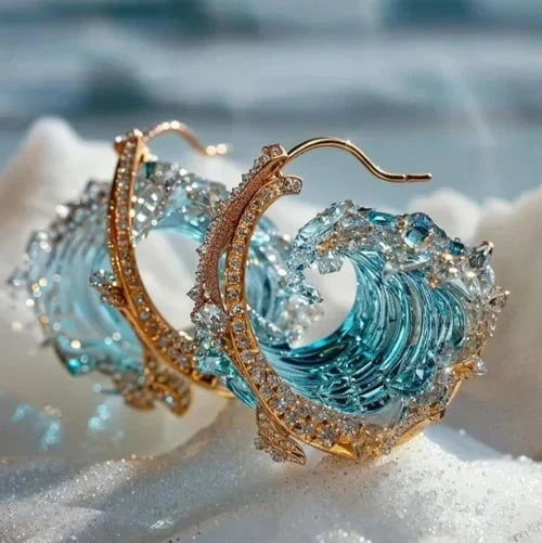 Serenity Elegante – Kolczyki z oceanu dla relaksującego stylu