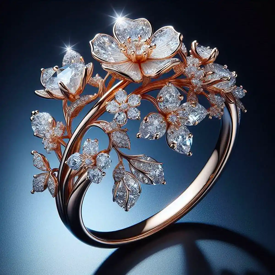 Pierścień Crystal Blossom Bright