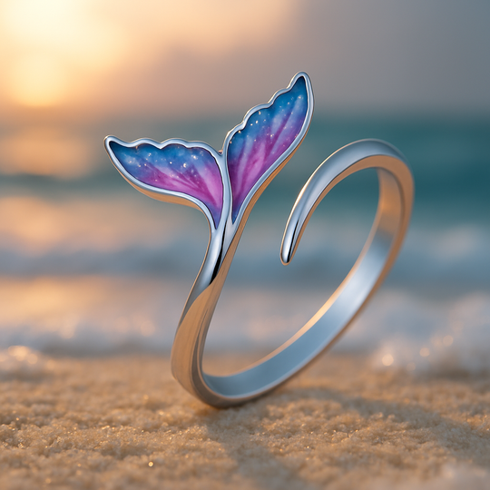 Regulowany Pierścień z Kolorowym Ogonem Delfina