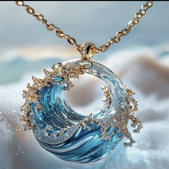 Egzotyczny naszyjnik z motywem oceanicznym