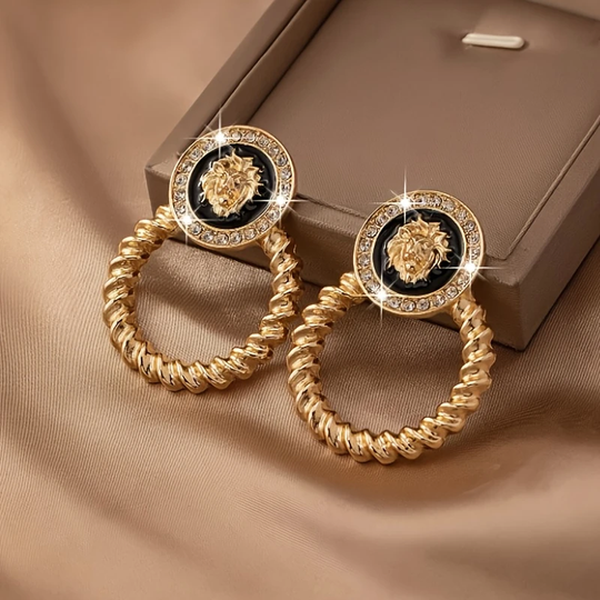 Splotkowe złote kolczyki pętelki