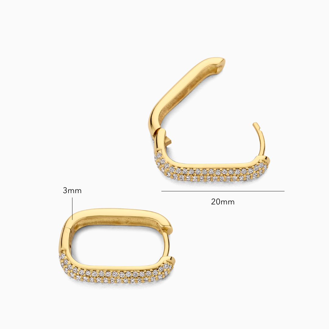 Kolczyki Icon Pavé | Złoty