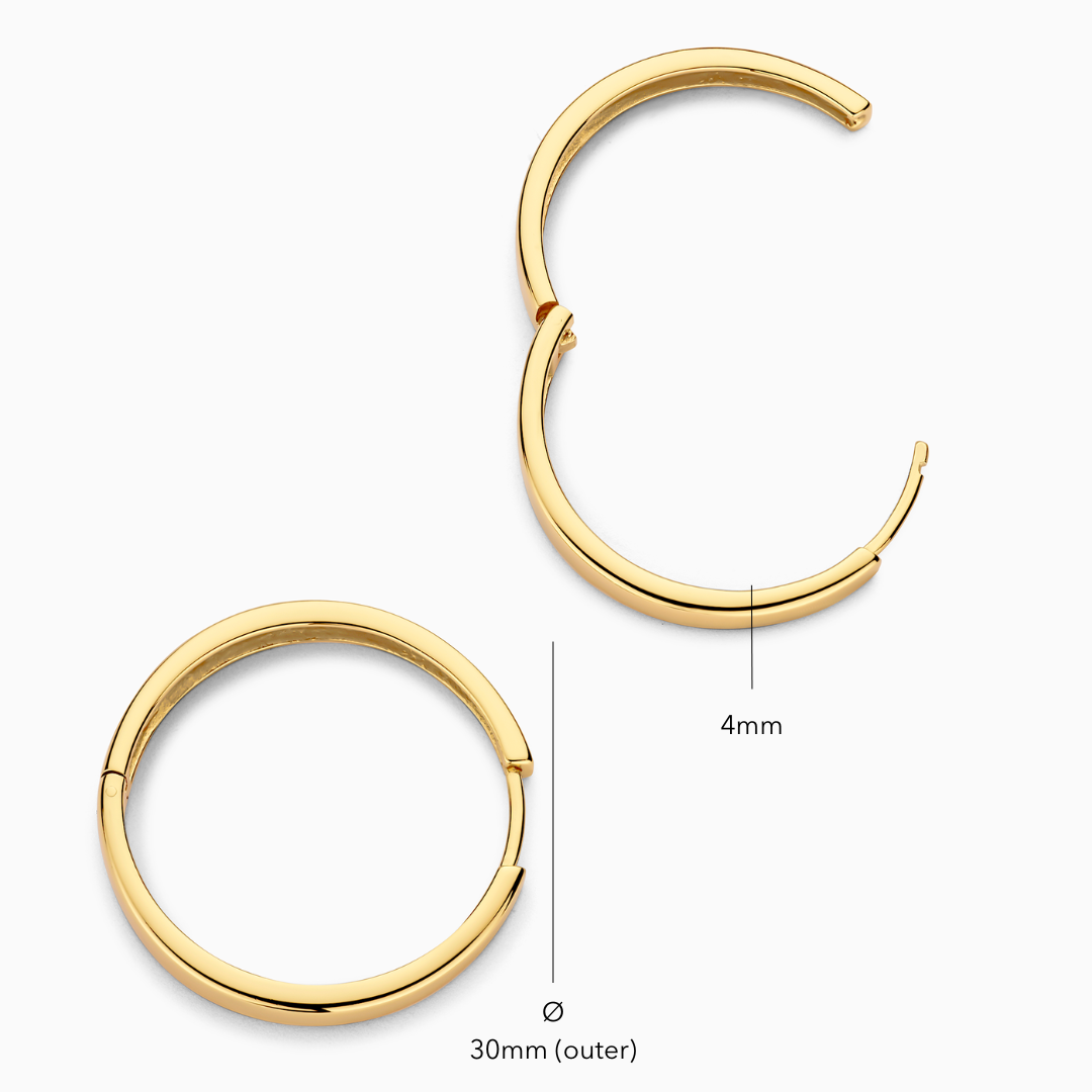 Pierścionki Hoop Gia Statement | Złote