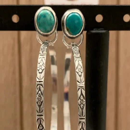 Boho Vintage Kolczyki z Onyksem