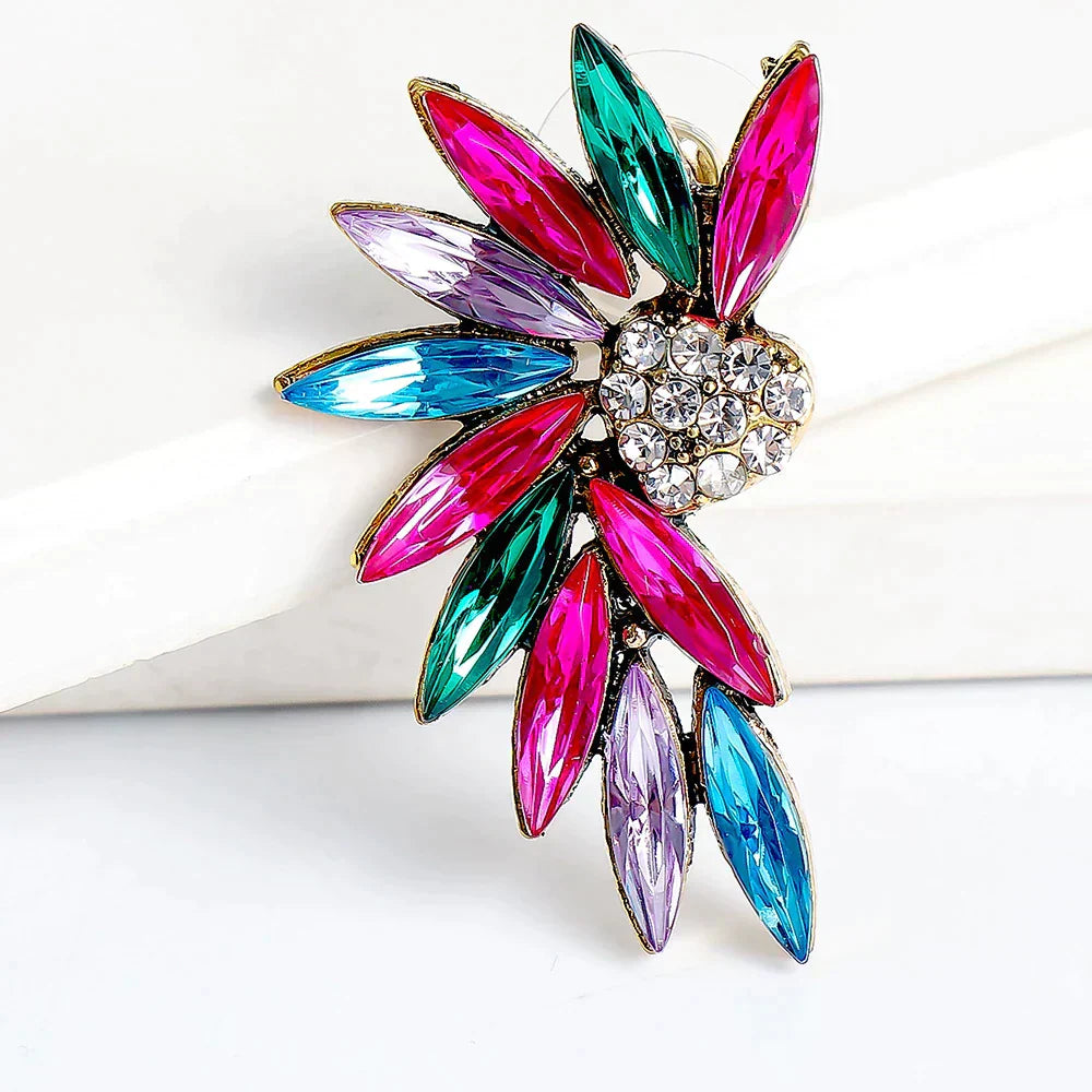 Kolczyki z sercem i skrzydłami z cyrkoniami