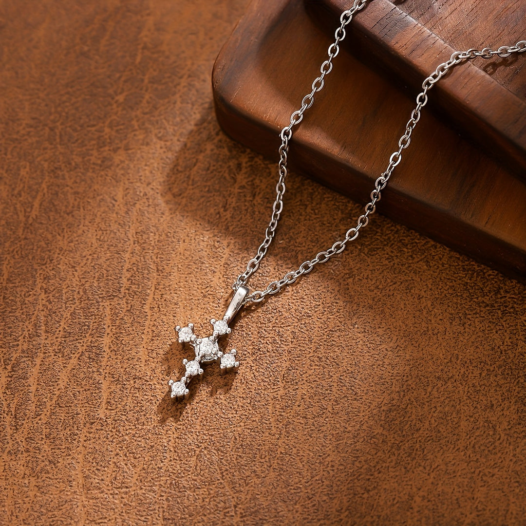 Polerowany Naszyjnik Krzyża