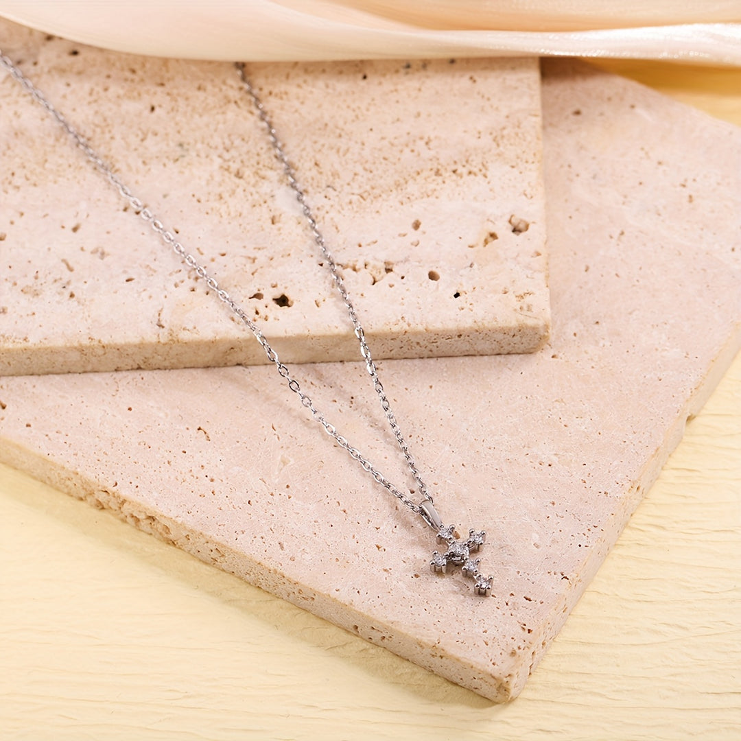 Polerowany Naszyjnik Krzyża