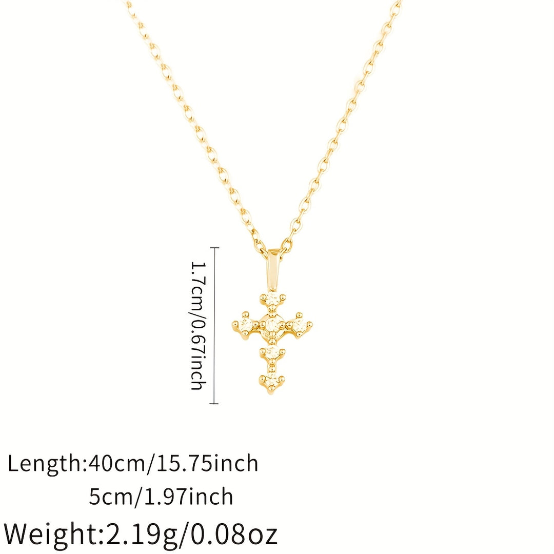 Polerowany Naszyjnik Krzyża