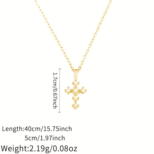 Polerowany Naszyjnik Krzyża