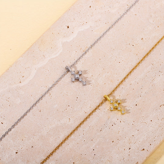 Polerowany Naszyjnik Krzyża