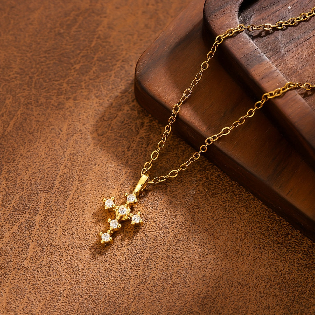 Polerowany Naszyjnik Krzyża