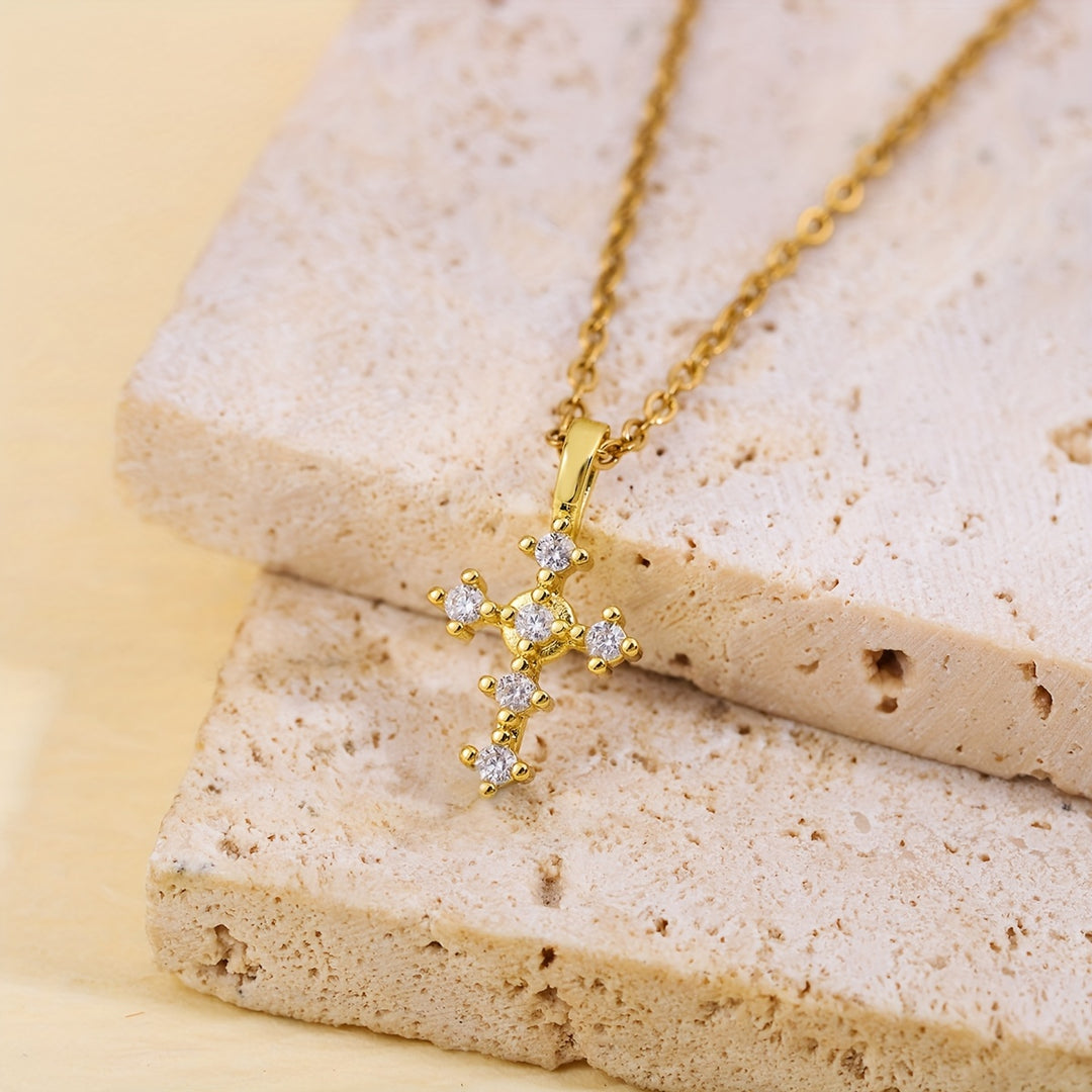 Polerowany Naszyjnik Krzyża