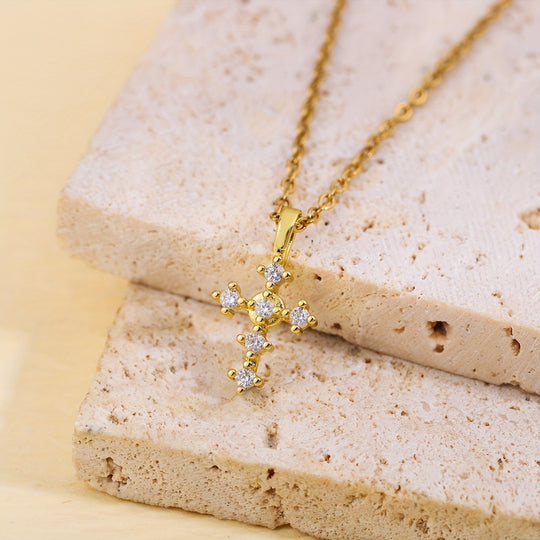 Polerowany Naszyjnik Krzyża