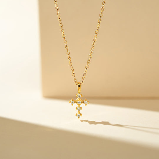 Polerowany Naszyjnik Krzyża