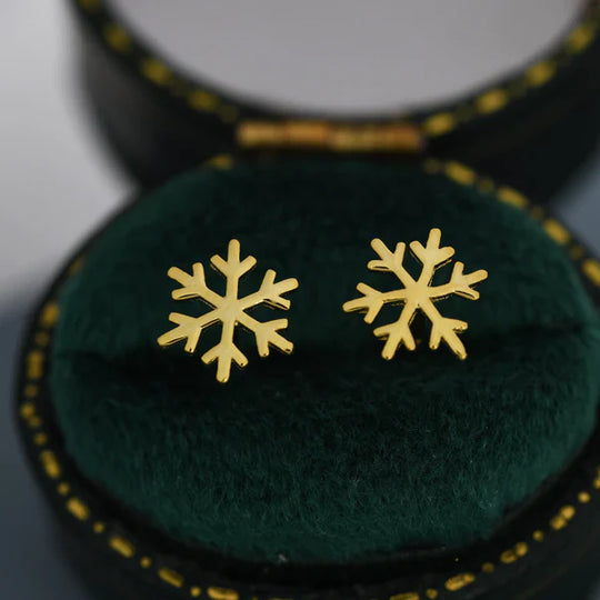 Kolczyki śnieżynki w srebrze sterlingowym