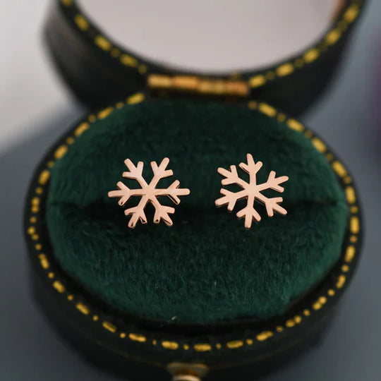 Kolczyki śnieżynki w srebrze sterlingowym