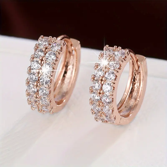 Kolczyki sztyfty z jasnoróżowym kwiatem