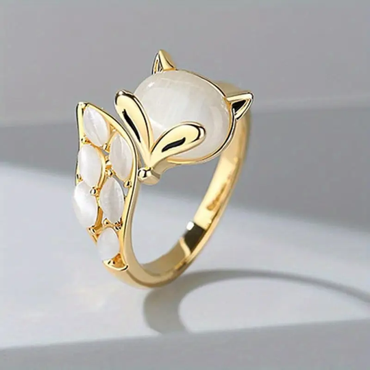 Pierścień Pearl Kitty Gold