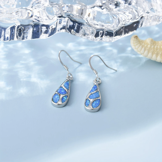 Kolczyki Opal Drop Silver