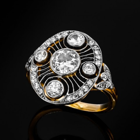 Pierścień Mandala Bright Gold