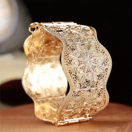 Złota bransoletka Mandala