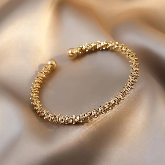 Bransoleta Open Gold Bright